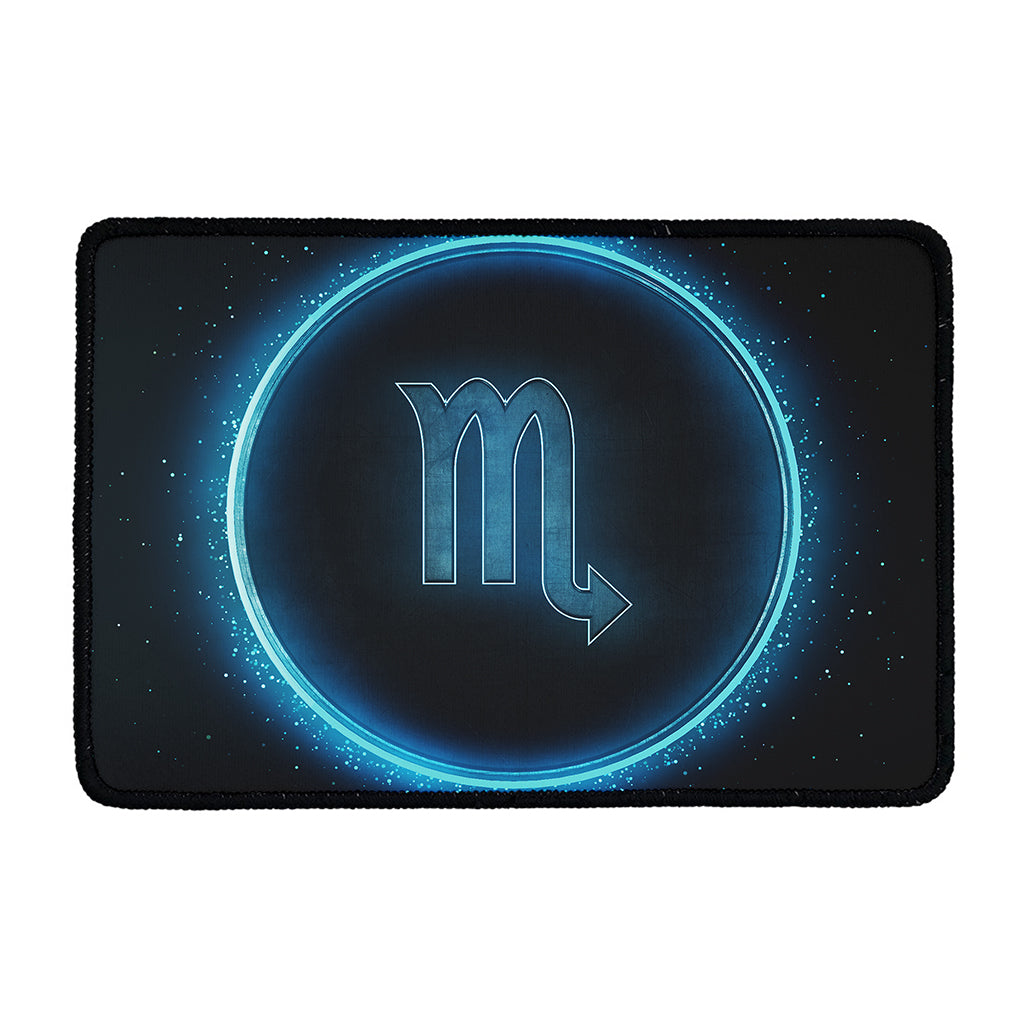 Blue Scorpio Zodiac Sign Print Kitchen Mat