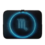 Blue Scorpio Zodiac Sign Print Laptop Sleeve