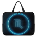 Blue Scorpio Zodiac Sign Print Laptop Sleeve With Handle