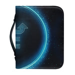 Blue Scorpio Zodiac Sign Print Leather Bible Cover