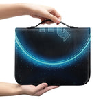 Blue Scorpio Zodiac Sign Print Leather Bible Cover