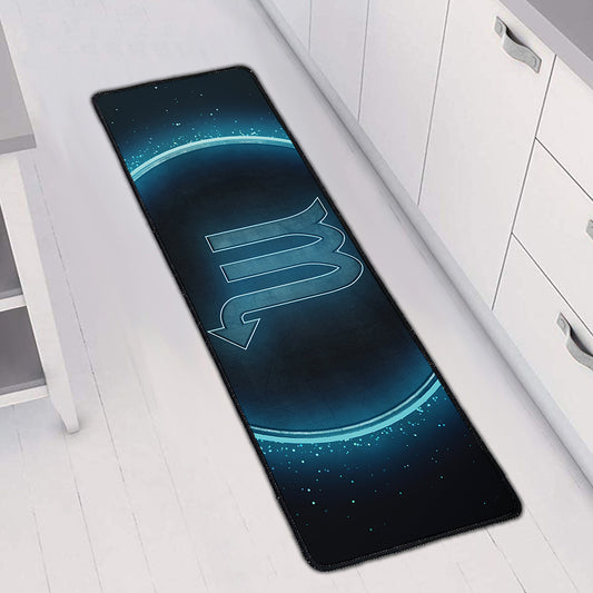 Blue Scorpio Zodiac Sign Print Long Kitchen Mat