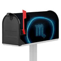 Blue Scorpio Zodiac Sign Print Mailbox Cover