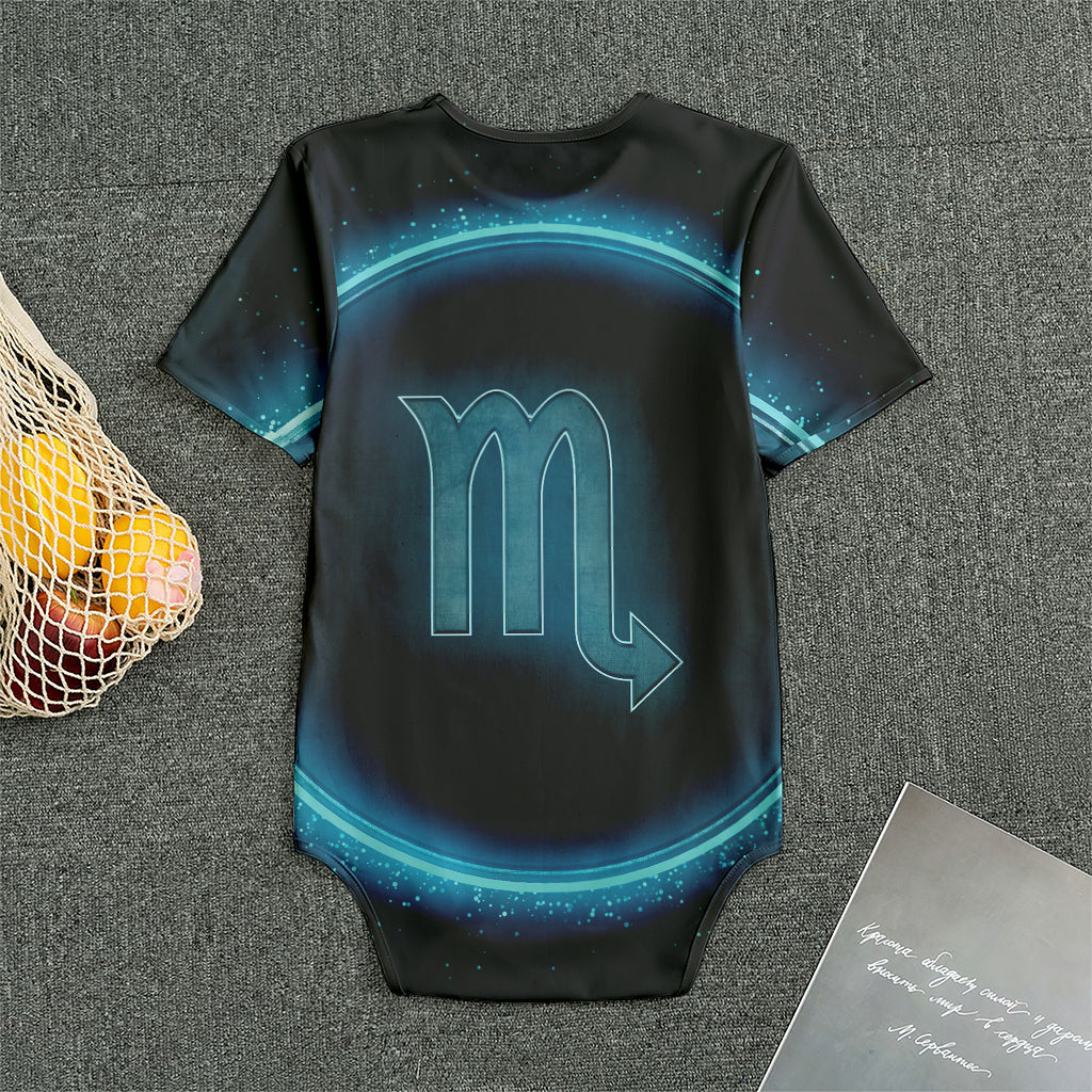 Blue Scorpio Zodiac Sign Print Men's Bodysuit