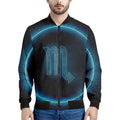 Blue Scorpio Zodiac Sign Print Men's Bomber Jacket