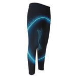 Blue Scorpio Zodiac Sign Print Men's Compression Pants