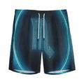Blue Scorpio Zodiac Sign Print Men's Athletic Shorts