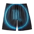 Blue Scorpio Zodiac Sign Print Men's Swim Trunks
