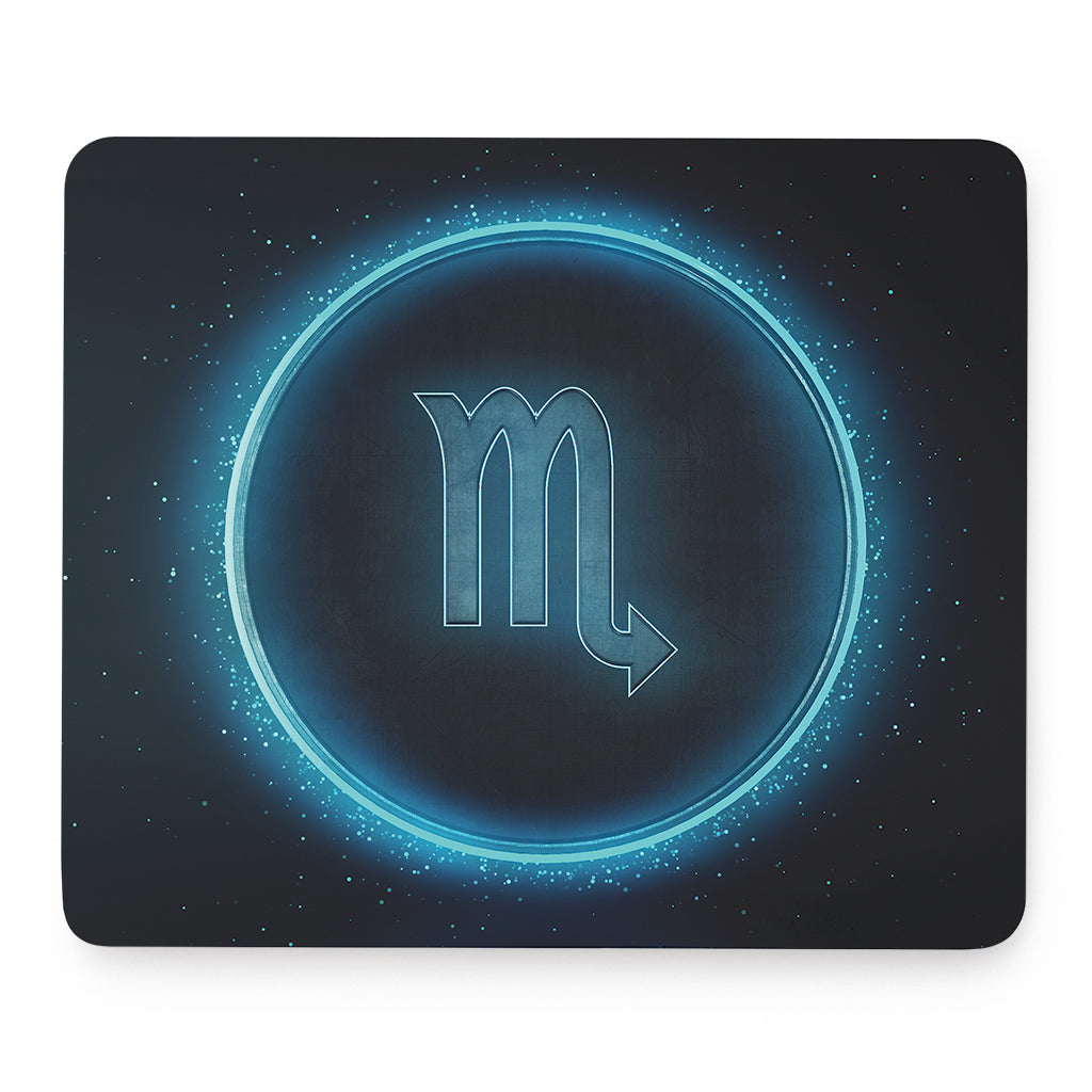 Blue Scorpio Zodiac Sign Print Mouse Pad