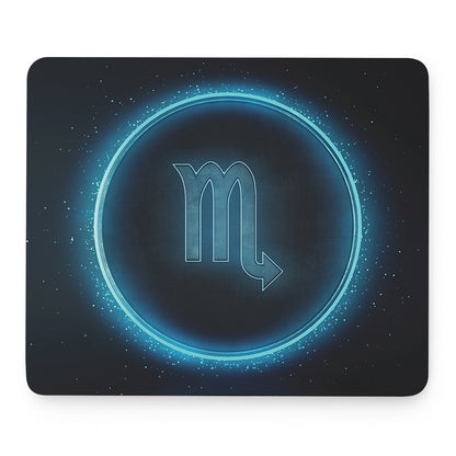 Blue Scorpio Zodiac Sign Print Mouse Pad