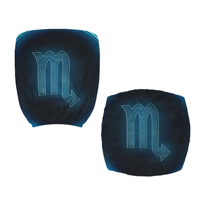 Blue Scorpio Zodiac Sign Print Office Chair Cover