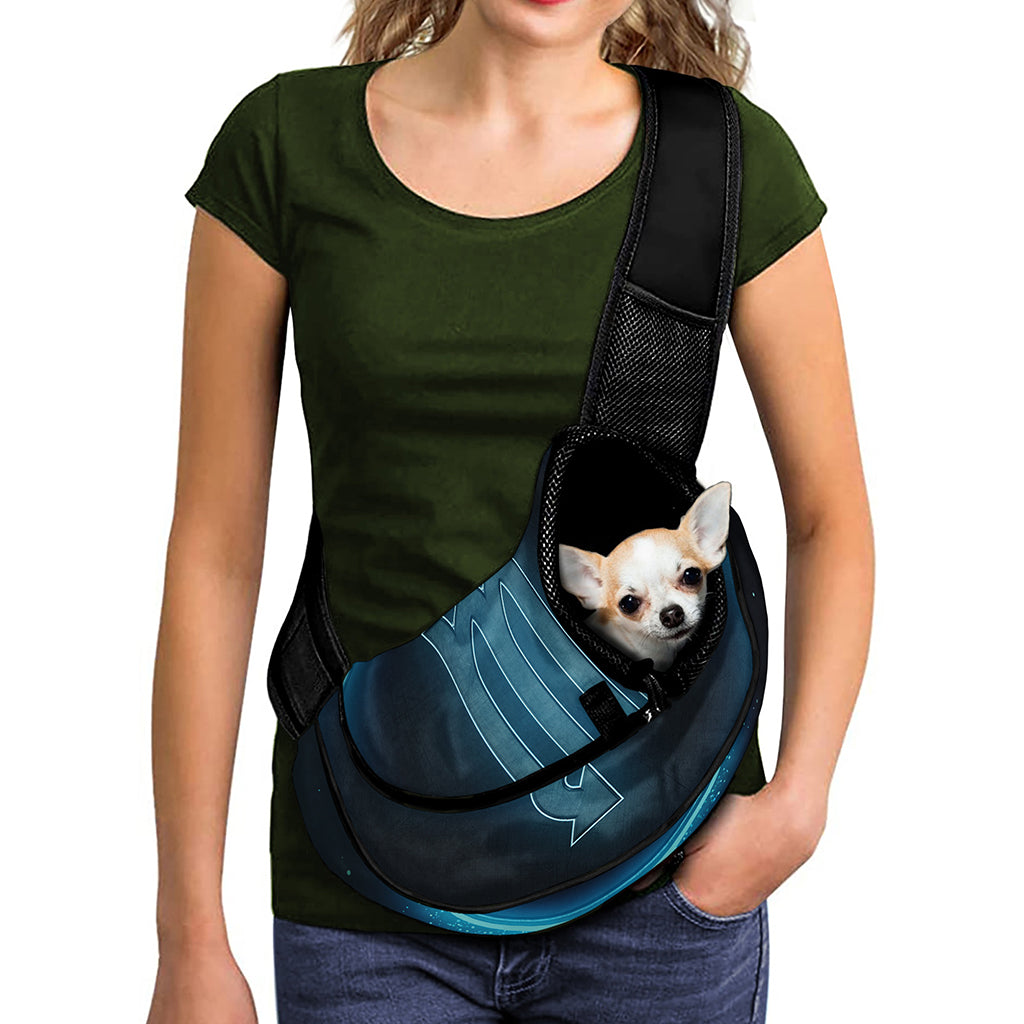 Blue Scorpio Zodiac Sign Print Pet Sling Carrier