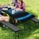 Blue Scorpio Zodiac Sign Print Picnic Table Cover
