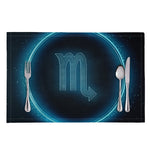 Blue Scorpio Zodiac Sign Print Placemat