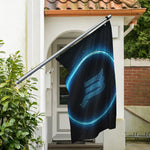 Blue Scorpio Zodiac Sign Print Polyester Flag