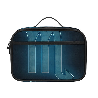 Blue Scorpio Zodiac Sign Print Portable Lunch Bag