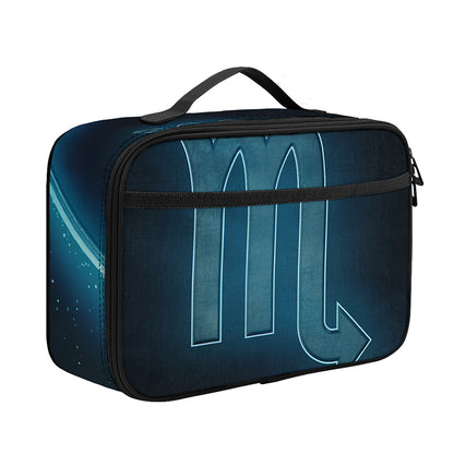 Blue Scorpio Zodiac Sign Print Portable Lunch Bag