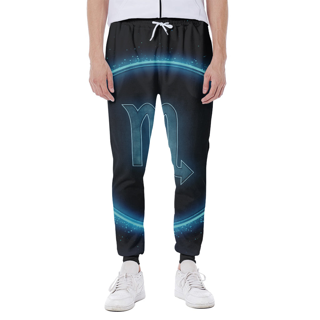 Blue Scorpio Zodiac Sign Print Scuba Joggers