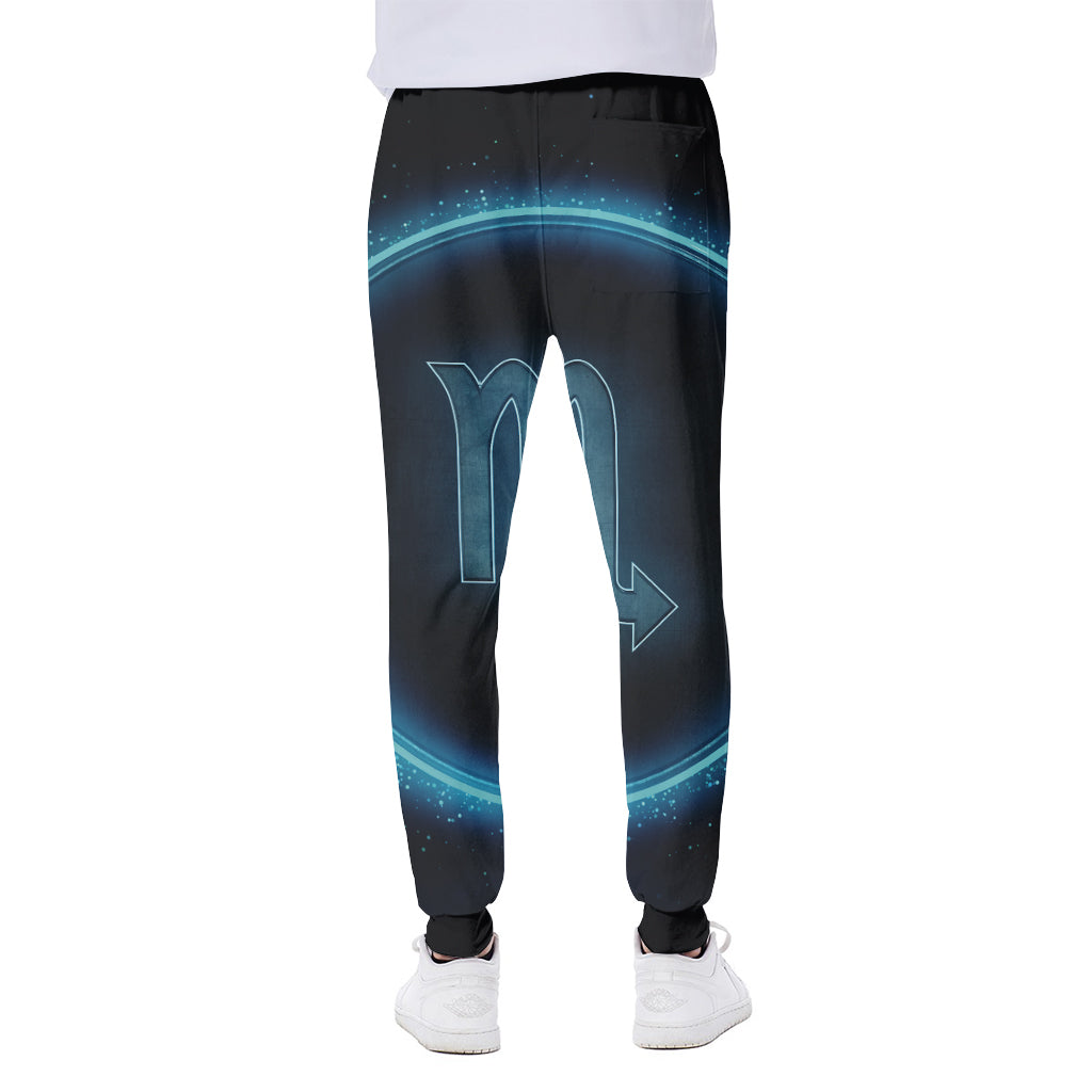 Blue Scorpio Zodiac Sign Print Scuba Joggers