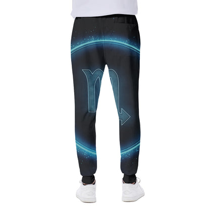 Blue Scorpio Zodiac Sign Print Scuba Joggers