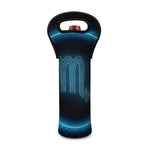Blue Scorpio Zodiac Sign Print Single Neoprene Wine Tote
