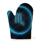 Blue Scorpio Zodiac Sign Print Single Oven Mitt