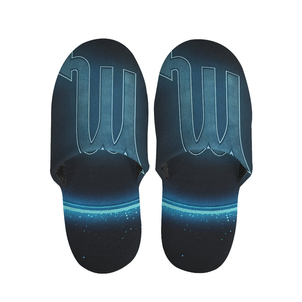 Blue Scorpio Zodiac Sign Print Slippers