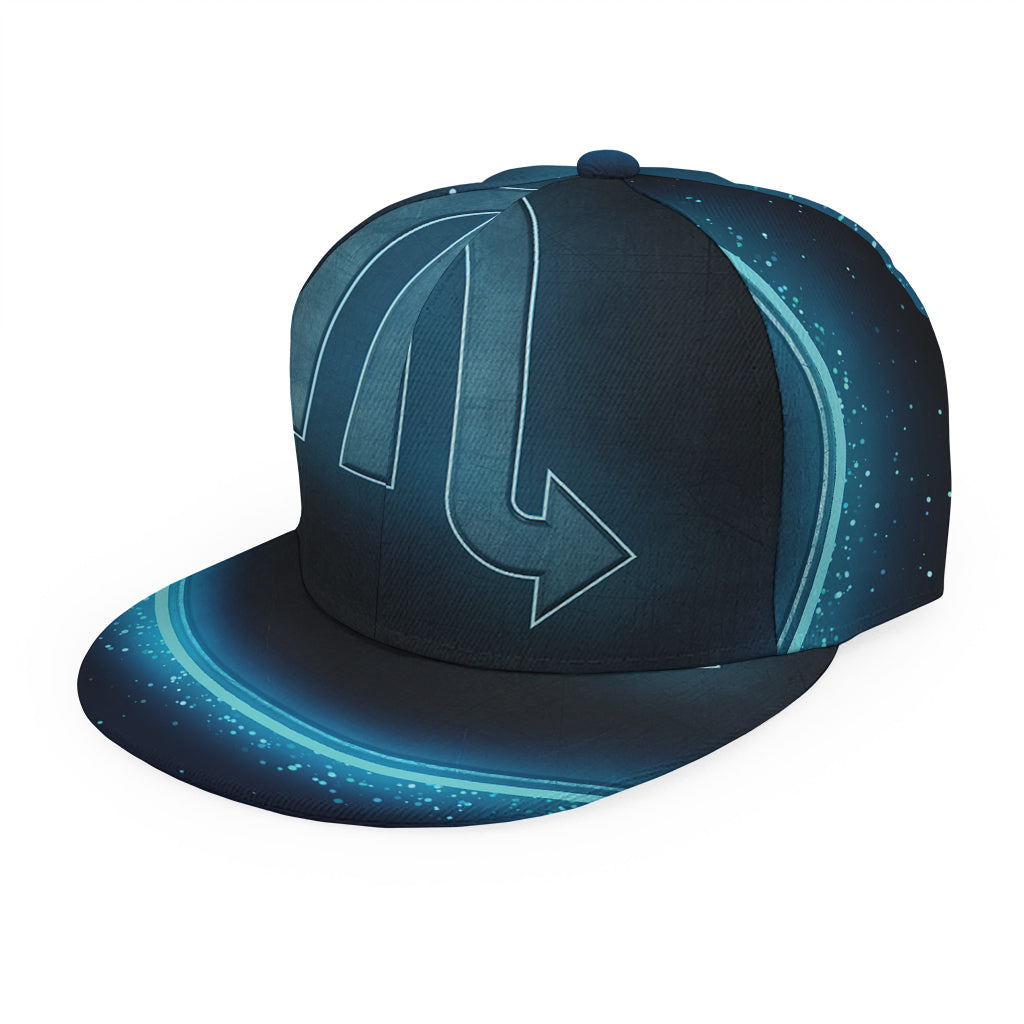 Blue Scorpio Zodiac Sign Print Snapback Cap