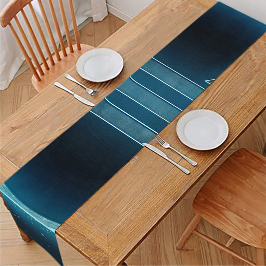 Blue Scorpio Zodiac Sign Print Table Runner