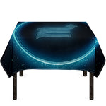 Blue Scorpio Zodiac Sign Print Tablecloth