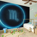 Blue Scorpio Zodiac Sign Print Wall Sticker