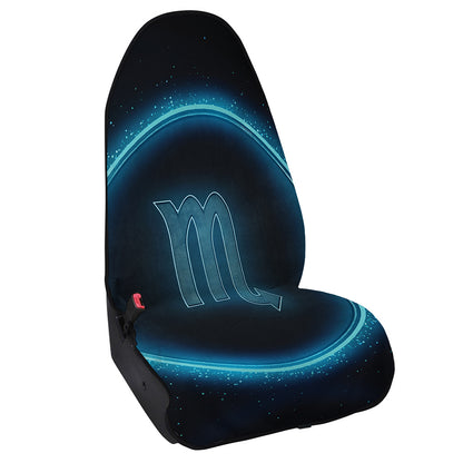 Blue Scorpio Zodiac Sign Print Waterproof Car Seat Cover
