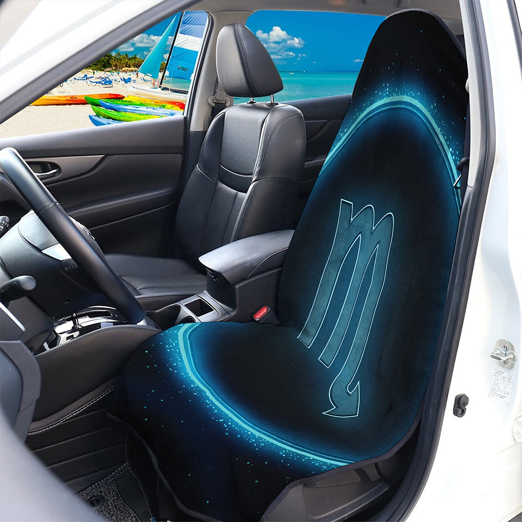 Blue Scorpio Zodiac Sign Print Waterproof Car Seat Cover