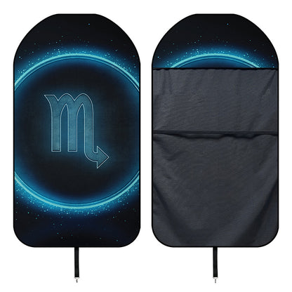 Blue Scorpio Zodiac Sign Print Waterproof Car Seat Cover