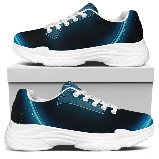 Blue Scorpio Zodiac Sign Print White Chunky Shoes