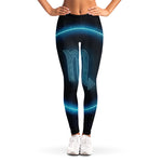 Blue Scorpio Zodiac Sign Print Women's Leggings