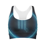 Blue Scorpio Zodiac Sign Print Women's Sports Bra