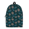 Blue Sea Turtle Pattern Print School Backpack
