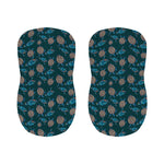 Blue Sea Turtle Pattern Print Bar Stool Covers