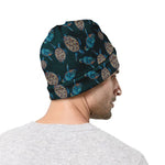 Blue Sea Turtle Pattern Print Beanie