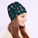 Blue Sea Turtle Pattern Print Beanie