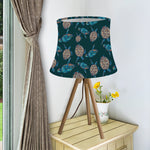 Blue Sea Turtle Pattern Print Bell Lamp Shade