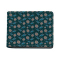 Blue Sea Turtle Pattern Print Bifold Wallet
