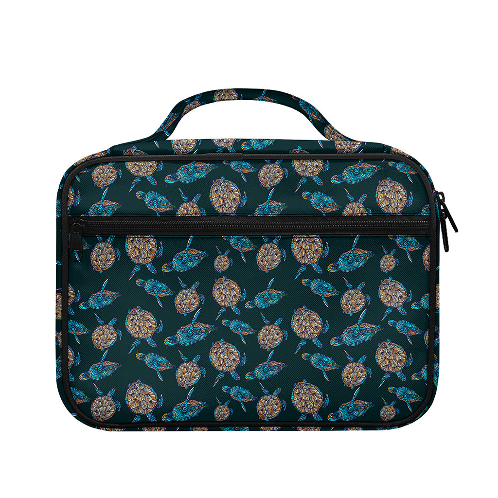 Blue Sea Turtle Pattern Print Briefcase Bible Bag