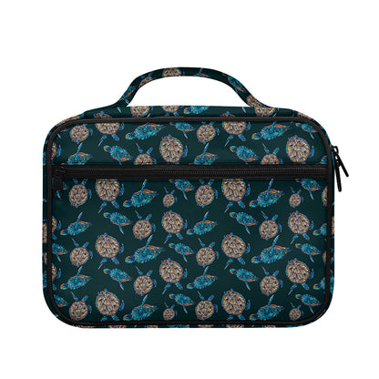 Blue Sea Turtle Pattern Print Briefcase Bible Bag