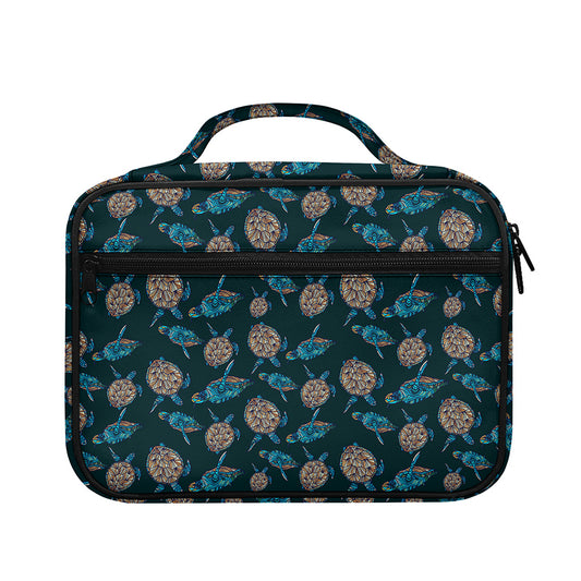 Blue Sea Turtle Pattern Print Briefcase Bible Bag