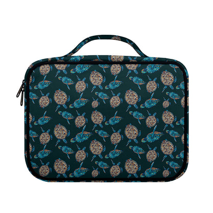 Blue Sea Turtle Pattern Print Briefcase Bible Bag
