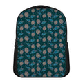 Blue Sea Turtle Pattern Print Casual Backpack