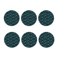 Blue Sea Turtle Pattern Print Coaster Set