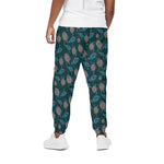 Blue Sea Turtle Pattern Print Cotton Pants